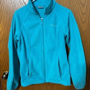 Columbia Turquoise Full-Zip Fleece Jacket